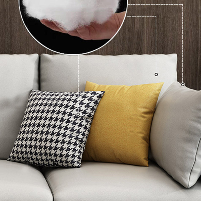 Glam Cushions Standard Pillow Top Arm 3-seater Faux Leather Sofa