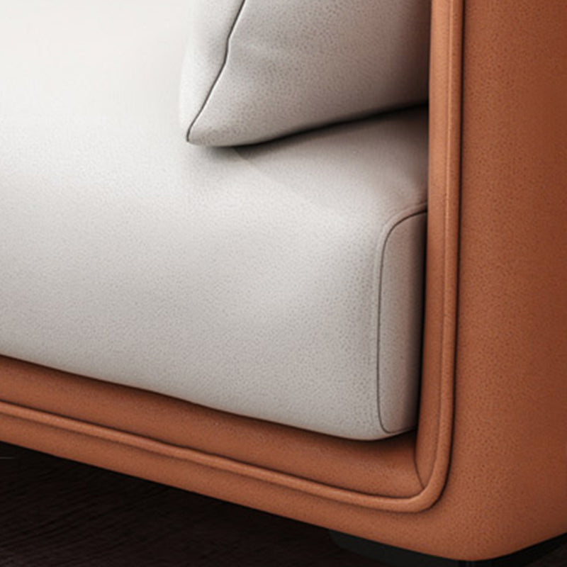 Glam Cushions Standard Pillow Top Arm 3-seater Faux Leather Sofa
