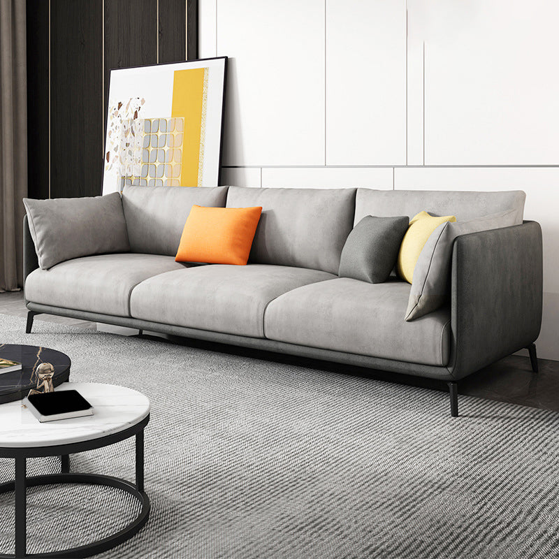 Glam Cushions Standard Pillow Top Arm 3-seater Faux Leather Sofa