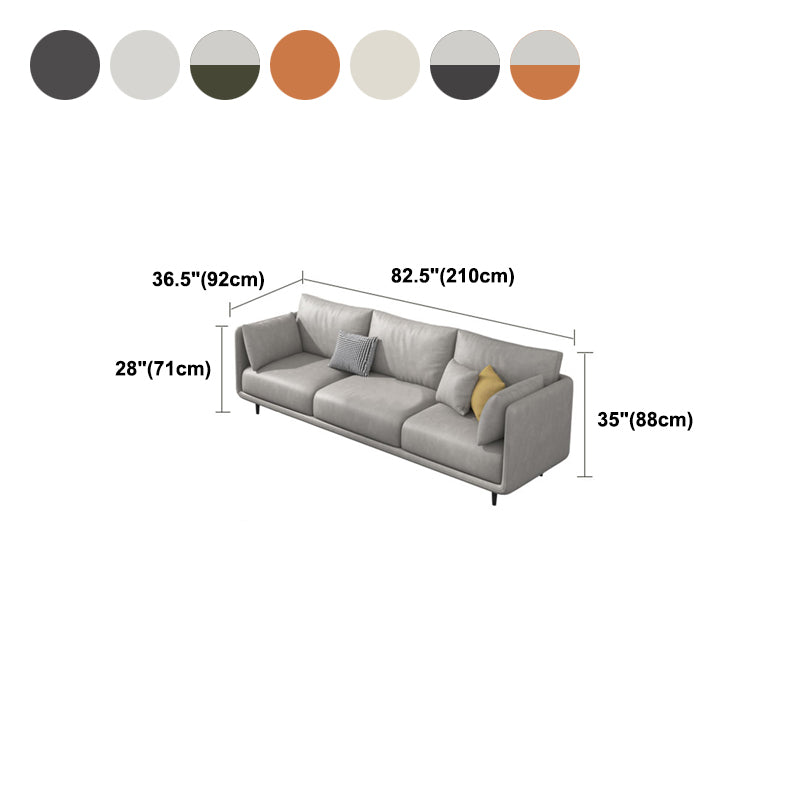 Glam Cushions Standard Pillow Top Arm 3-seater Faux Leather Sofa