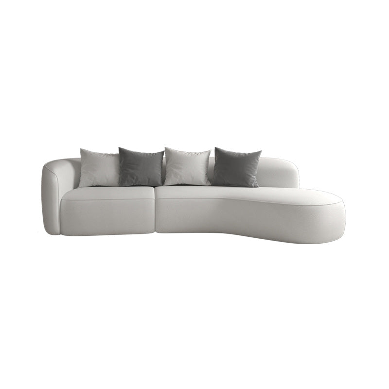 29.5"H Wool One Arm Sectionals Tight Back Scandinavian Sectionals