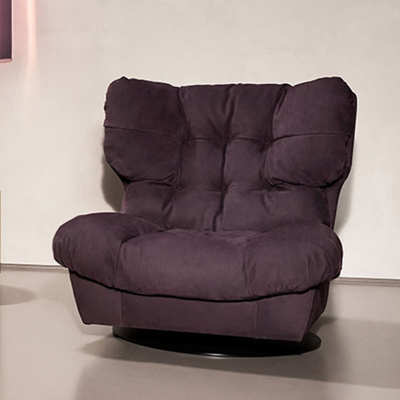 Contemporary Armless Accent Chair Modern Biscuit Back Accent Chair