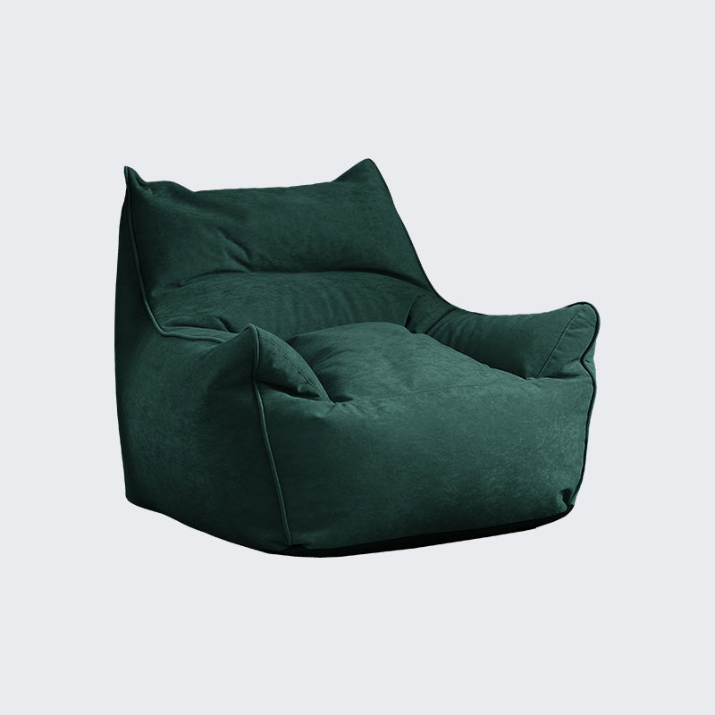Arms Included Velvet Armchair with Sewn Pillow Back, 35.43" W √ó 39.37" L √ó 25.59" H