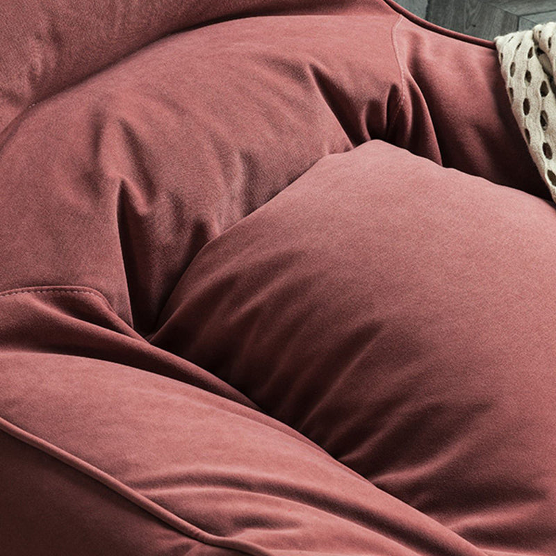 Arms Included Velvet Armchair with Sewn Pillow Back, 35.43" W √ó 39.37" L √ó 25.59" H