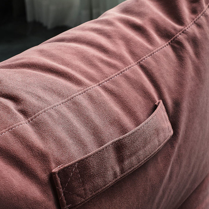 Arms Included Velvet Armchair with Sewn Pillow Back, 35.43" W √ó 39.37" L √ó 25.59" H