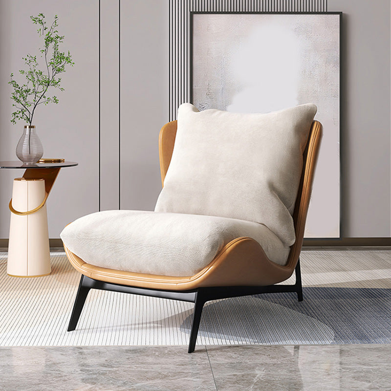 26.77"L x 26.38"W x 29.53"H Velvet Slipper Chair,Modern Armless Chair for Living Room