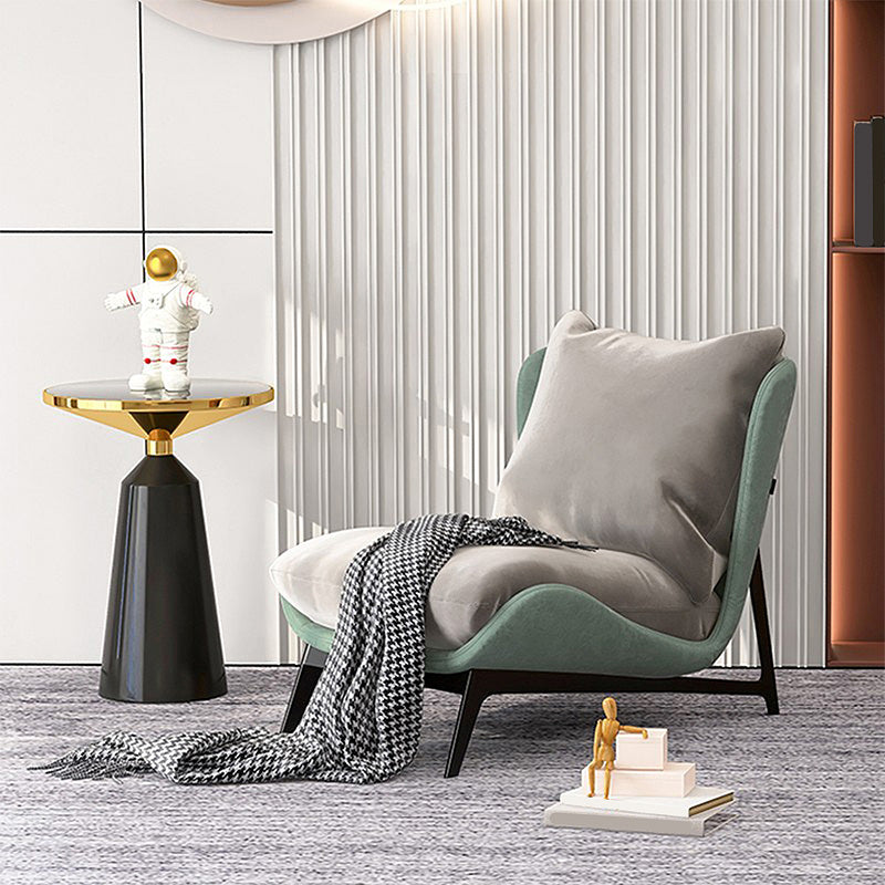 26.77"L x 26.38"W x 29.53"H Velvet Slipper Chair,Modern Armless Chair for Living Room