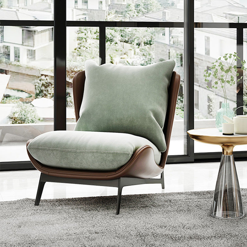 26.77"L x 26.38"W x 29.53"H Velvet Slipper Chair,Modern Armless Chair for Living Room