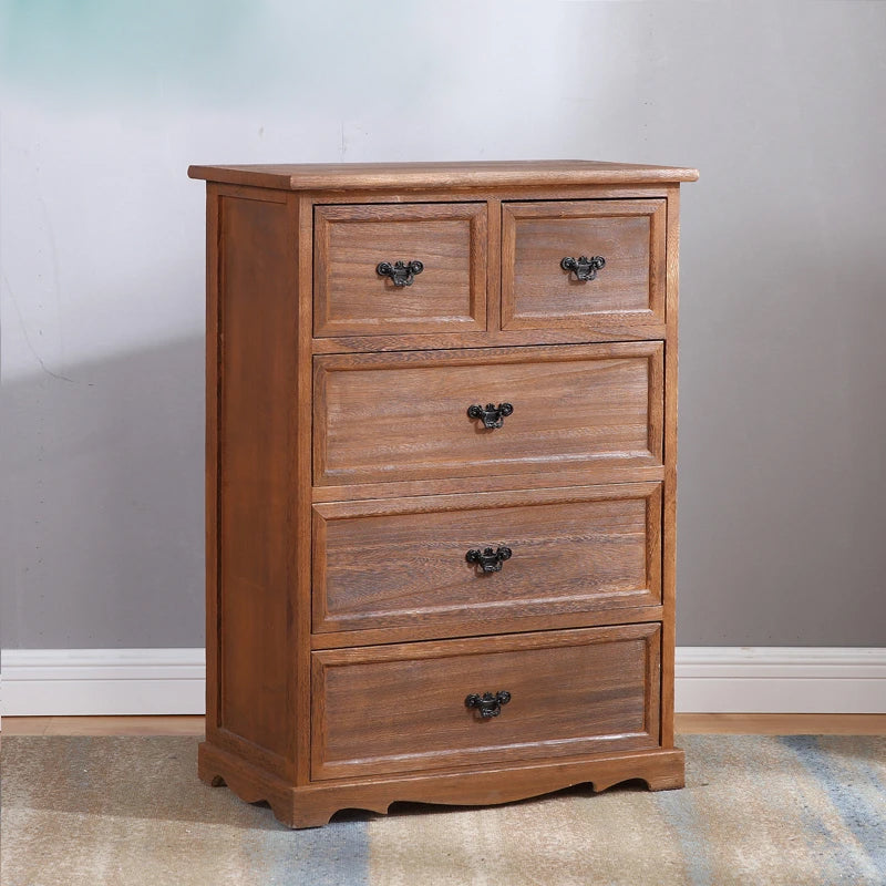 Standard Rectangle Accent Chest with Drawers 13.77" Wide Wood Chest