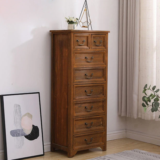 Standard Rectangle Accent Chest with Drawers 13.77" Wide Wood Chest
