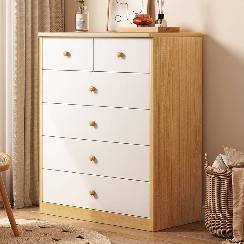 Wood Accent Chest with Drawers 12.59" Wide Modern Standard Accent Chest
