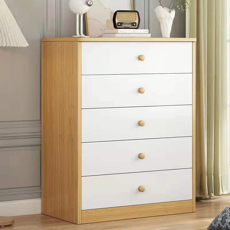Wood Accent Chest with Drawers 12.59" Wide Modern Standard Accent Chest