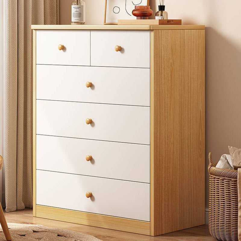 Wood Accent Chest with Drawers 12.59" Wide Modern Standard Accent Chest