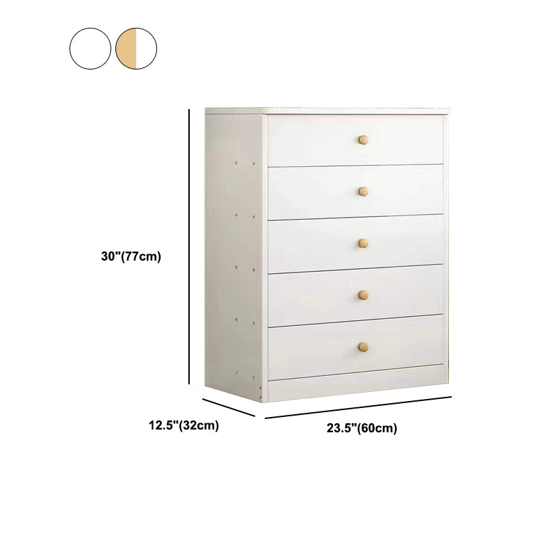 Wood Accent Chest with Drawers 12.59" Wide Modern Standard Accent Chest