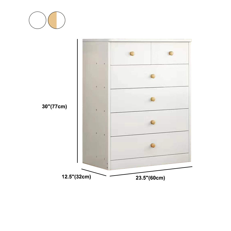 Wood Accent Chest with Drawers 12.59" Wide Modern Standard Accent Chest