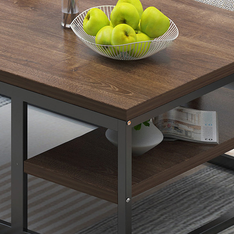 Frame Base Rectangular Modern Style Wood Table Metal Bottom Frame Coffee Table