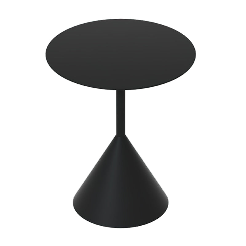 19.6"/21.6" Tall Mid-Century Metal Round Top Side Table Pedestal End Table
