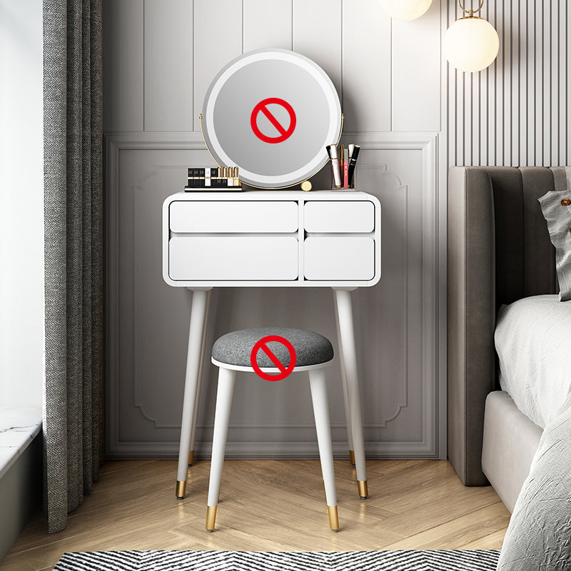 Bedroom Contemporary Storage Box Standing Vanity Dressing Table