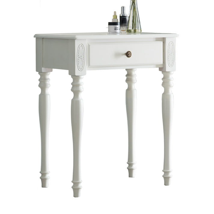 Traditional Rubberwood Bedroom Storage Box 1 Drawers Vanity Table