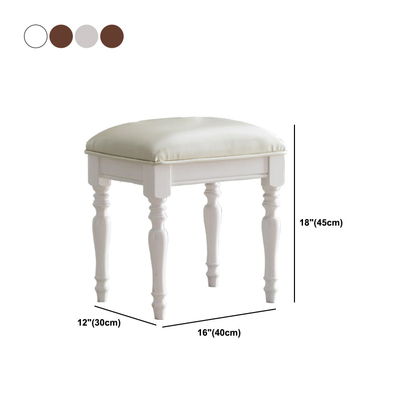 Traditional Rubberwood Bedroom Storage Box 1 Drawers Vanity Table