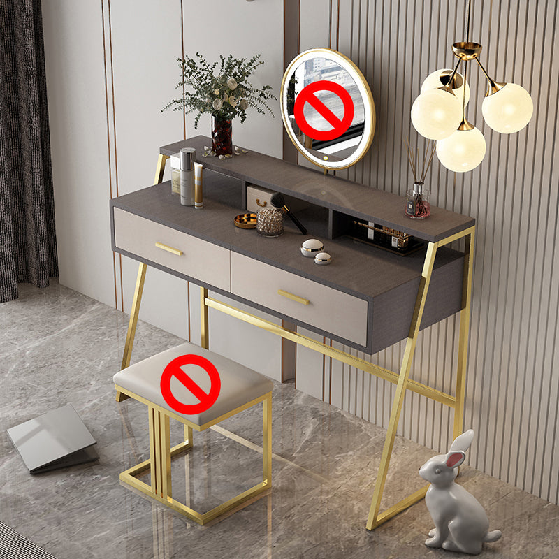 Bedroom Glam 2-Drawer Standing Storage Box Vanity Dressing Table