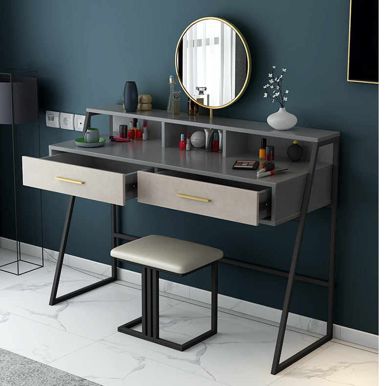 Bedroom Glam 2-Drawer Standing Storage Box Vanity Dressing Table