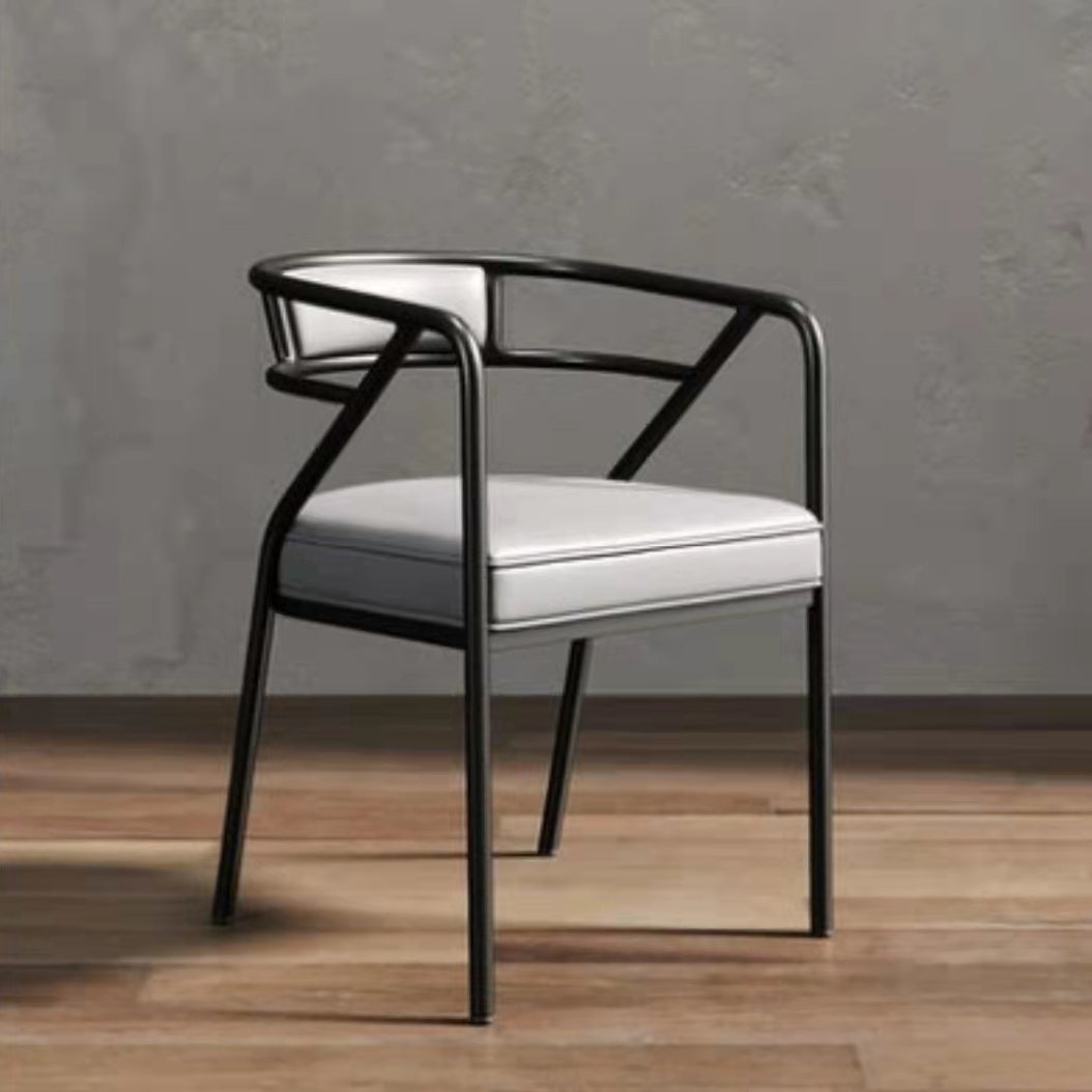 Metal Frame Office Chair with Fixed Arms Contemporary Conference Chair