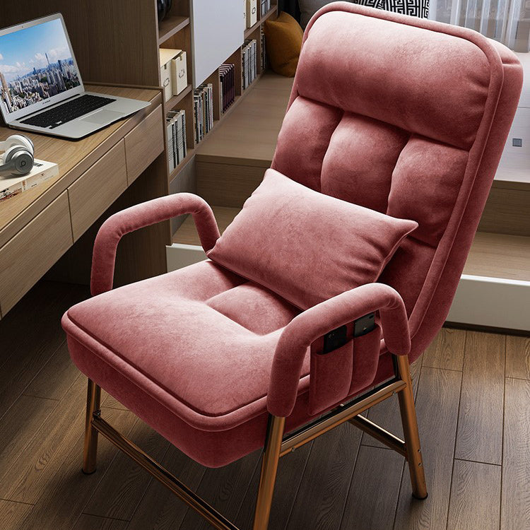 Ergonomic Desk Chair Modern Style Pillow Included Fixed Arms Chair