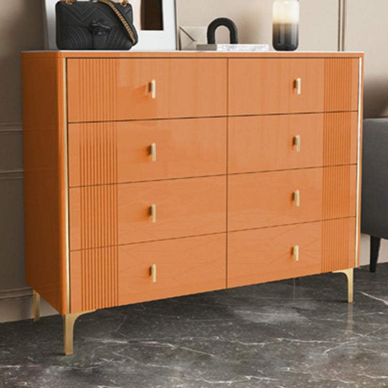Modern Slate Storage Chest Glam Style Double Dresser with 6 / 8 Drawers