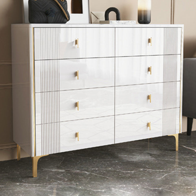 Modern Slate Storage Chest Glam Style Double Dresser with 6 / 8 Drawers