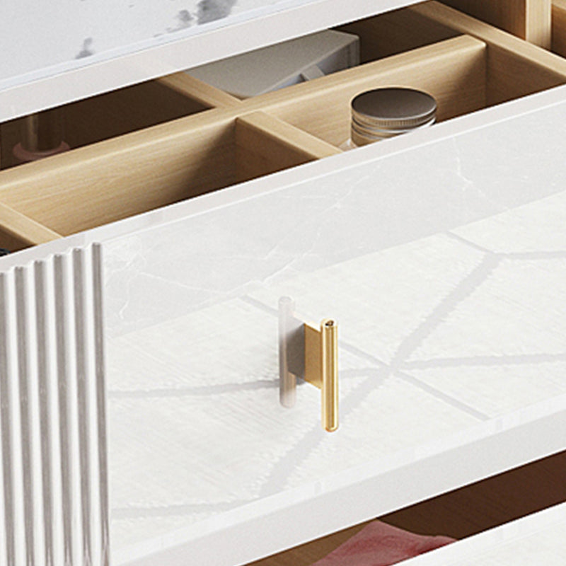 Modern Slate Storage Chest Glam Style Double Dresser with 6 / 8 Drawers