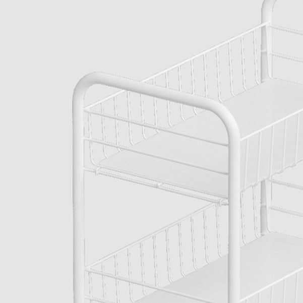 Modern Etagere Metal Bookcase Open Back Bookshelf for Balcony and Living Room