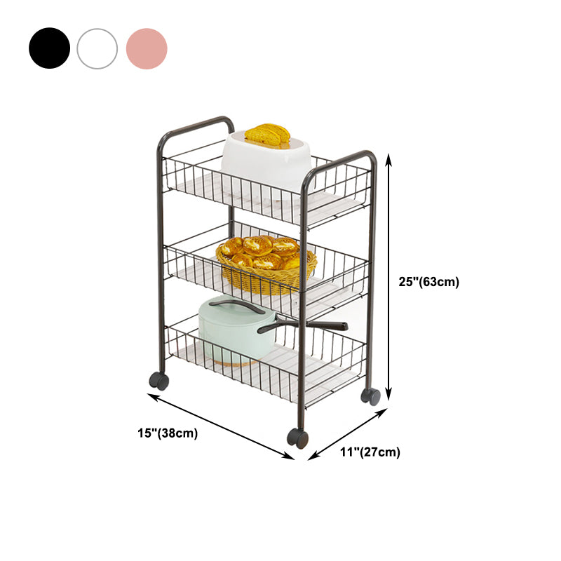 Modern Etagere Metal Bookcase Open Back Bookshelf for Balcony and Living Room