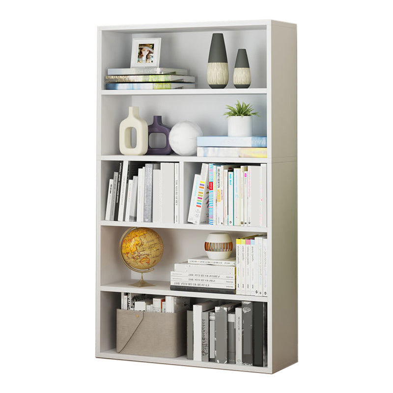 Modern Style Bookshelf Closed Back Engineered Wood Urban Bookcase for Home