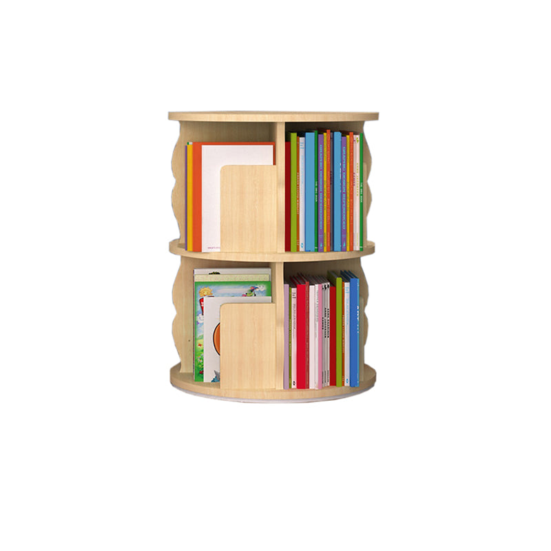 Modern Wood Bookcase Natural 17.3" W Engineered Wood Book Shelf for Home Office