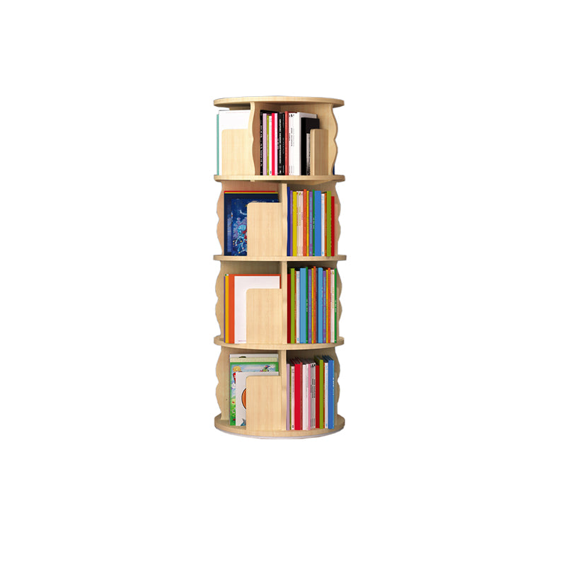 Modern Wood Bookcase Natural 17.3" W Engineered Wood Book Shelf for Home Office