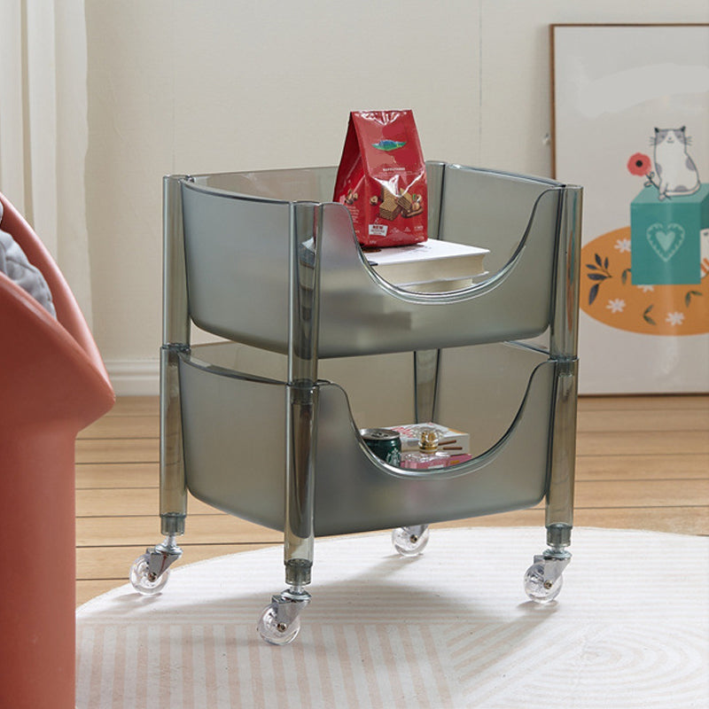 Multi Tiers Plastic Bookcase 12.2" Wide Standard Shelf Bookcase  for Home Office