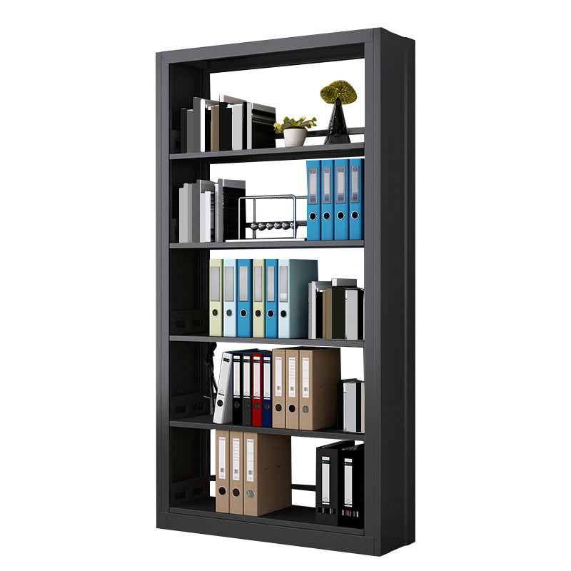 Standard Metal Bookshelf 5 Tiers Contemporary Bookcase for Home Office 78.7"H