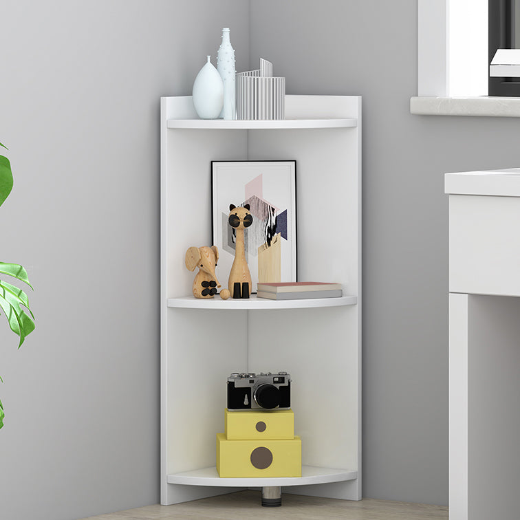 Closed Wooden Bookshelf Modern Home Living Room Multi-layer Corner Bookcase