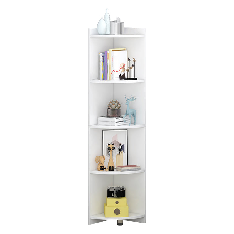 Closed Wooden Bookshelf Modern Home Living Room Multi-layer Corner Bookcase
