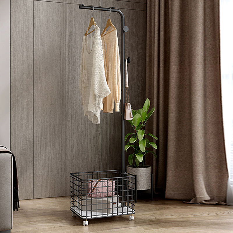 Glam Entryway Kit Metal No Distressed Coat Hanger With Storage Shelving