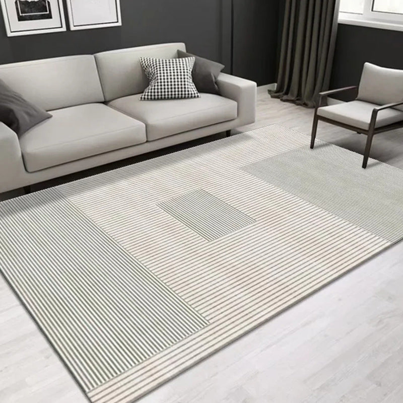 Modern Indoor Carpet Geometric Print Rug Polyester Stain Resistant Carpet for Home Decor