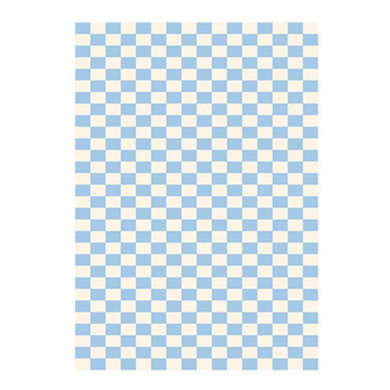Modern Plaid Carpet Polyester Indoor Rug Non-Slip Backing Rug for Home Decoration