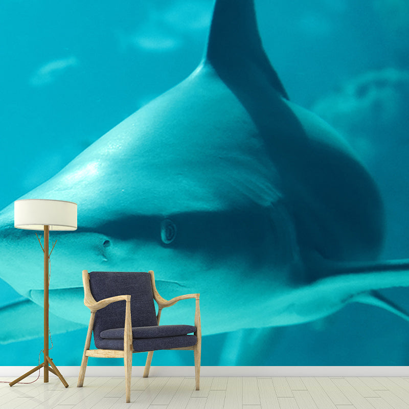 Fashionable Wall Mural Shark Pattern Drawing Room Wall Mural