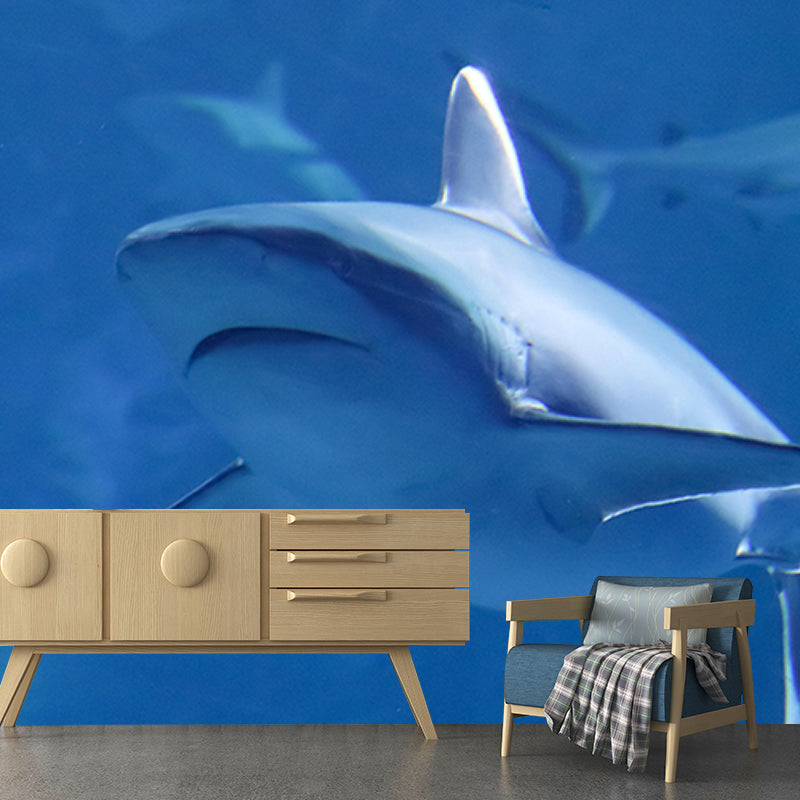 Fashionable Wall Mural Shark Pattern Drawing Room Wall Mural