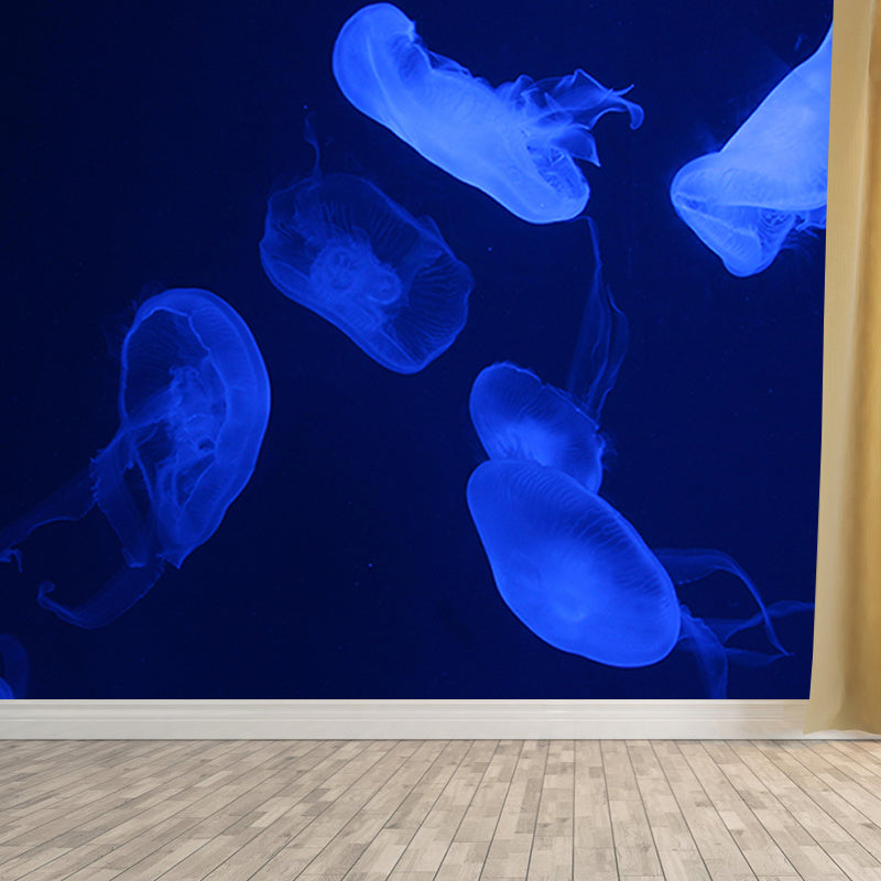 Lifelike Wall Mural Jellyfish Patterned Living Room Wall Mural