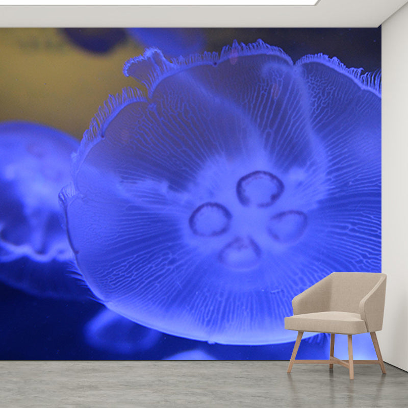 Lifelike Wall Mural Jellyfish Patterned Living Room Wall Mural