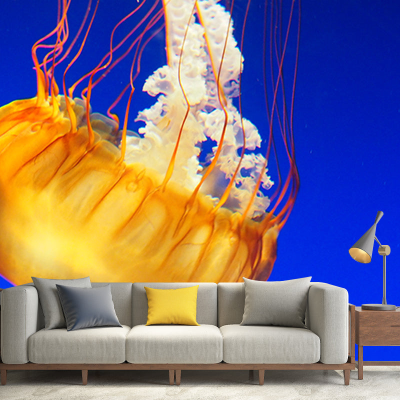 Exquisite Wall Mural Jellyfish Pattern Drawing Room Wall Mural