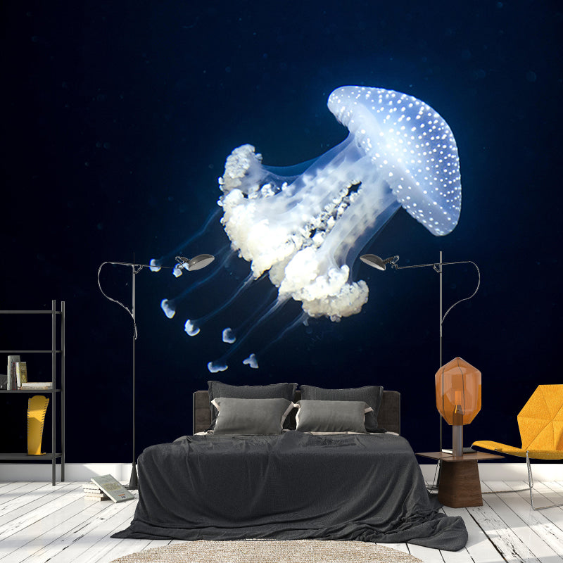 Exquisite Wall Mural Jellyfish Pattern Drawing Room Wall Mural
