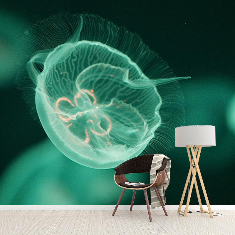 Alluring Wall Mural Jellyfish Pattern Living Room Wall Mural